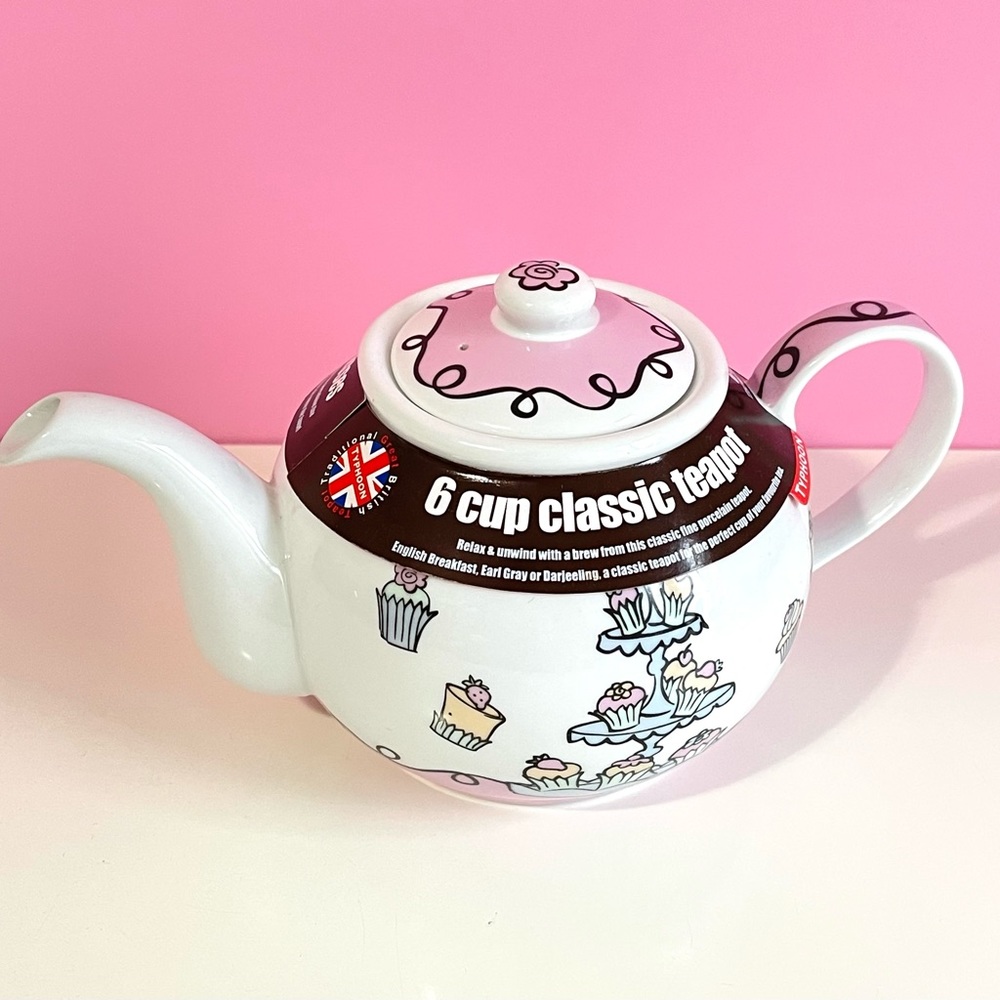 Typhoon Whimsical Dessert 6-Cup High Tea Porcelain Teapot ~ NEW